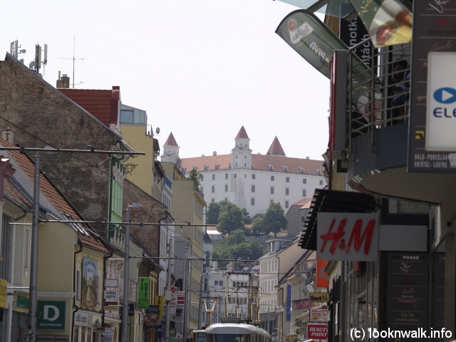 Looking to your right, there's Bratislava Hrad