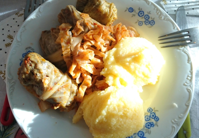 Vegan Traditional Christmas Food in Romania cabbage rolls