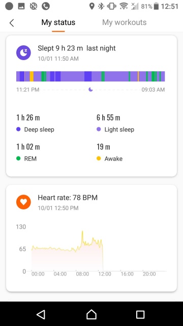 mi fit sleep tracking