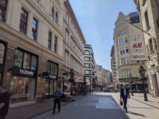 Vaci utca in Budapest